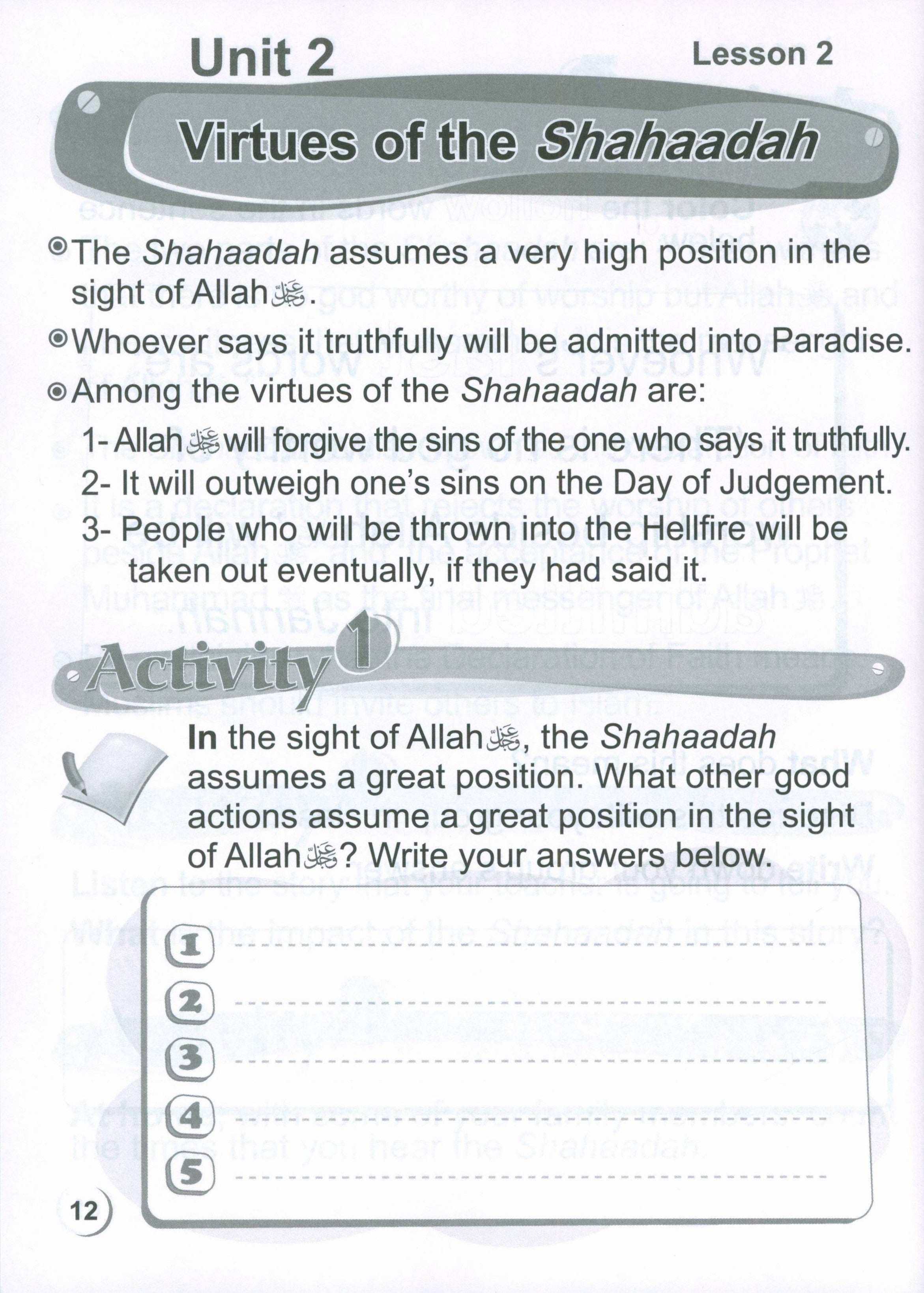 ICO Islamic Studies Workbook Level 2 Part 1
