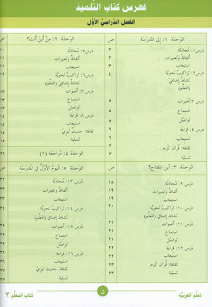 ICO Learn Arabic Teacher Book Level 3 Part 1 تعلم العربية كتاب المعلم