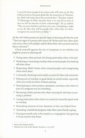 Roadblocks Volume II: Spiritual Challenges in Islamic Work