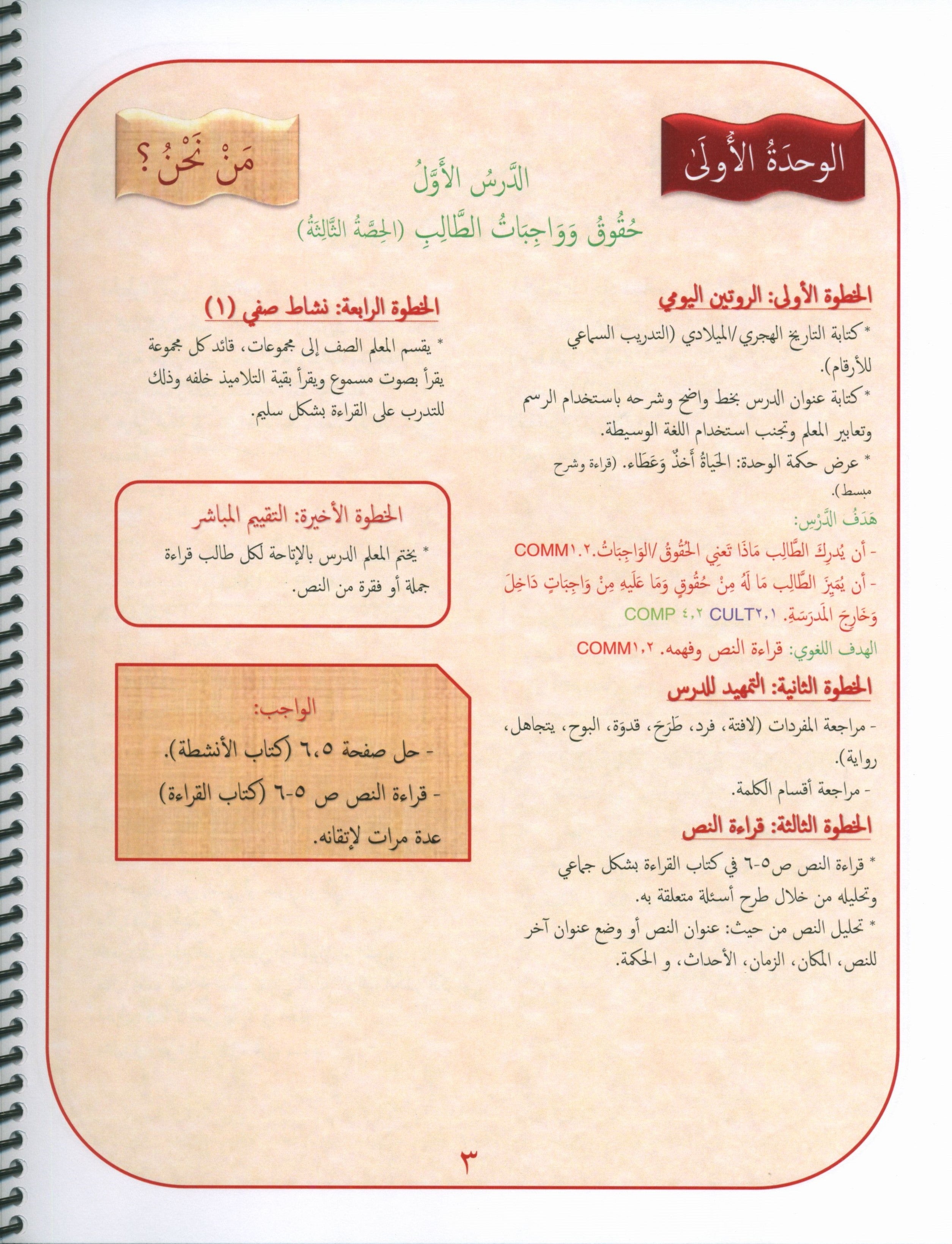 دليل المعلم لجواهر اللغة العربية - المستوى 4