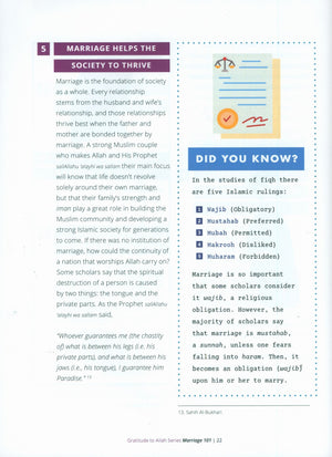 Marriage 101 : A Muslim's Guide to the Sacred Bond (Gratitude to Allah Series - Life Skills 3)