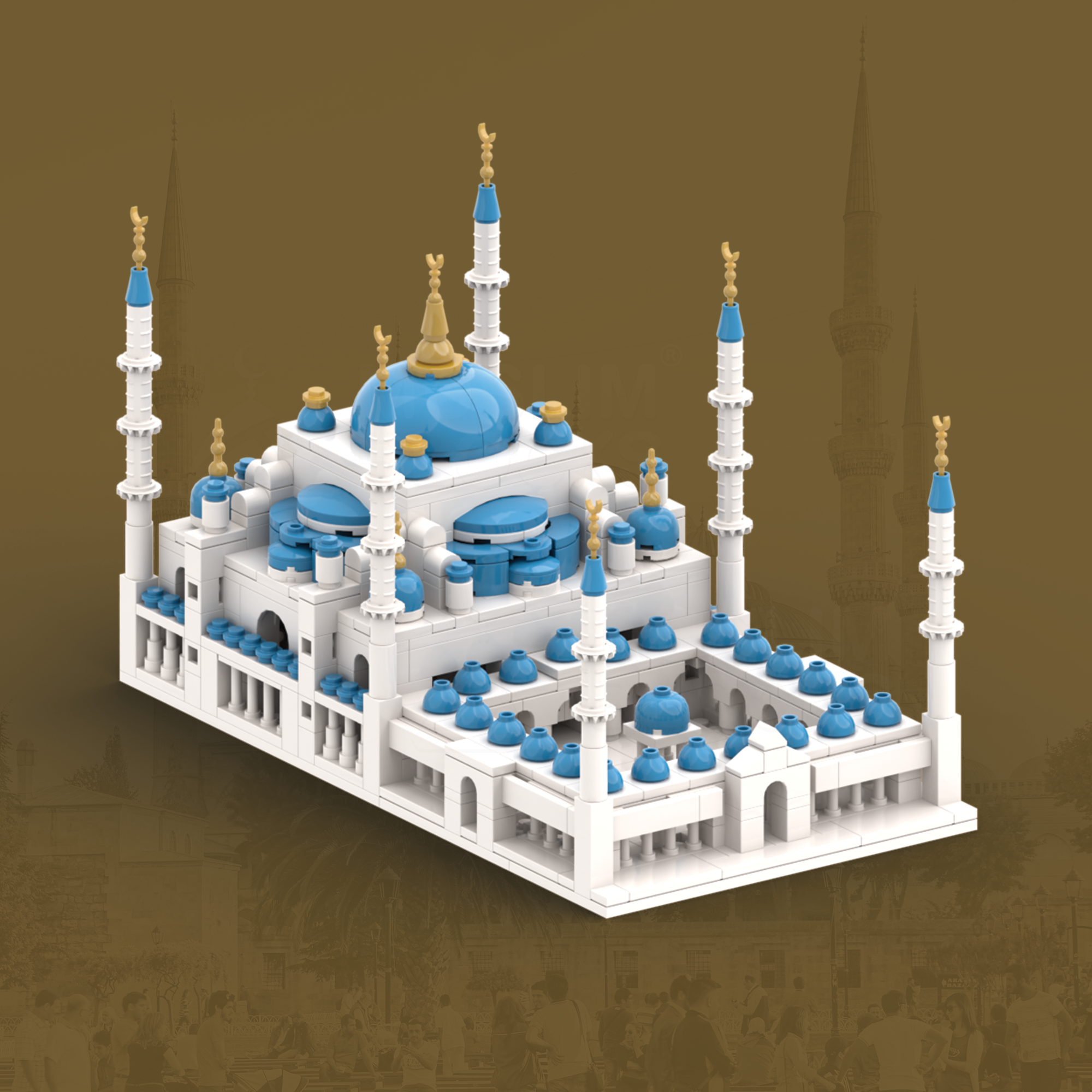 The Blue Mosque - Islamic Building Blocks Set The Sultan Ahmed Mosque