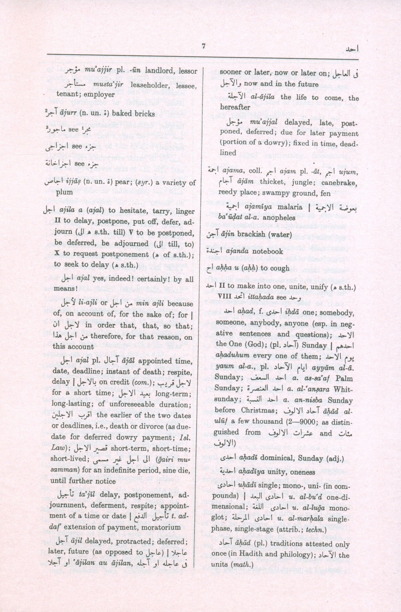 Hans Wehr English-Arabic Dictionary