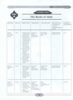 Learning Islam Weekend Edition Teacher / Parent Guide: Level 4