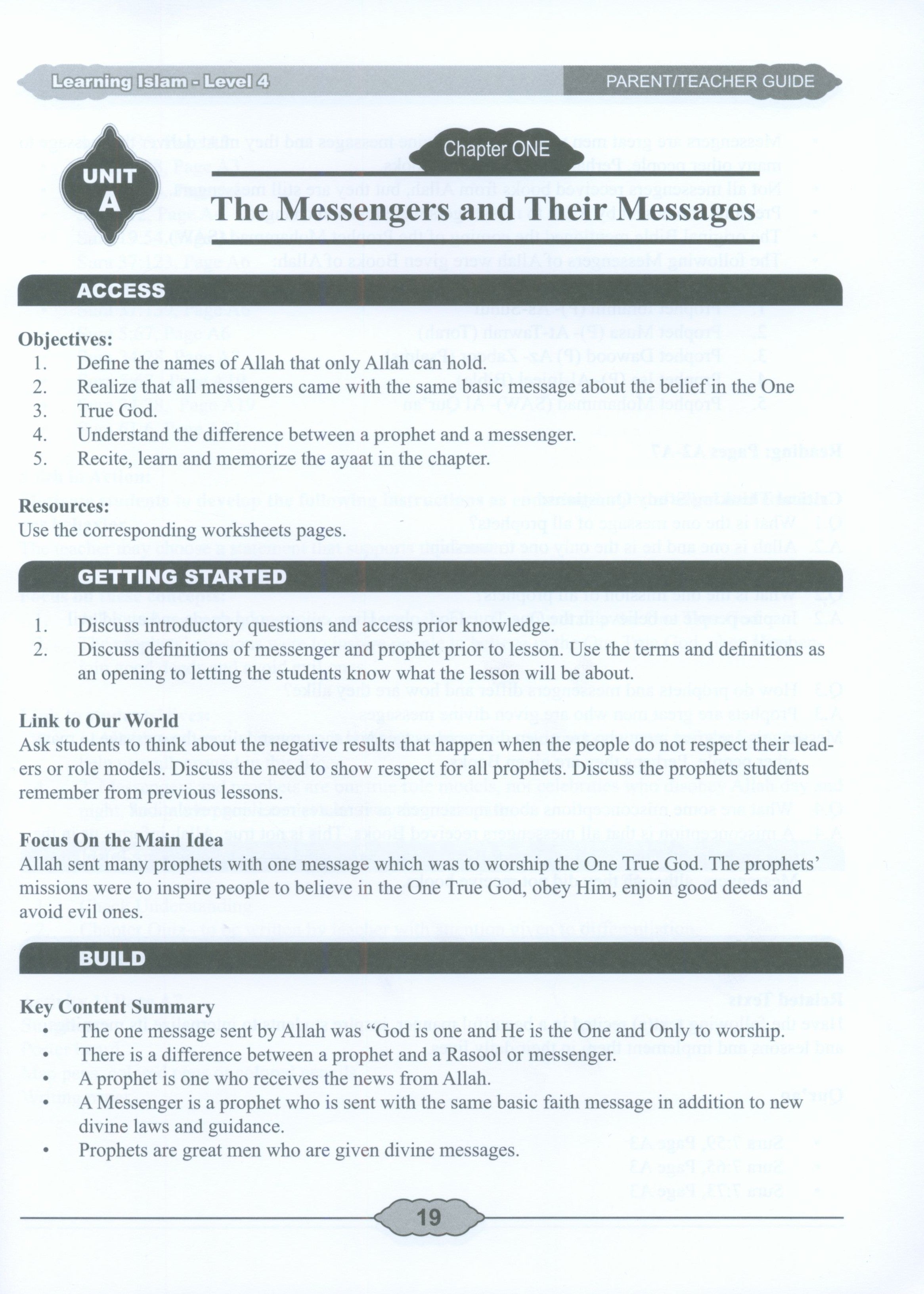 Learning Islam Weekend Edition Teacher / Parent Guide: Level 4