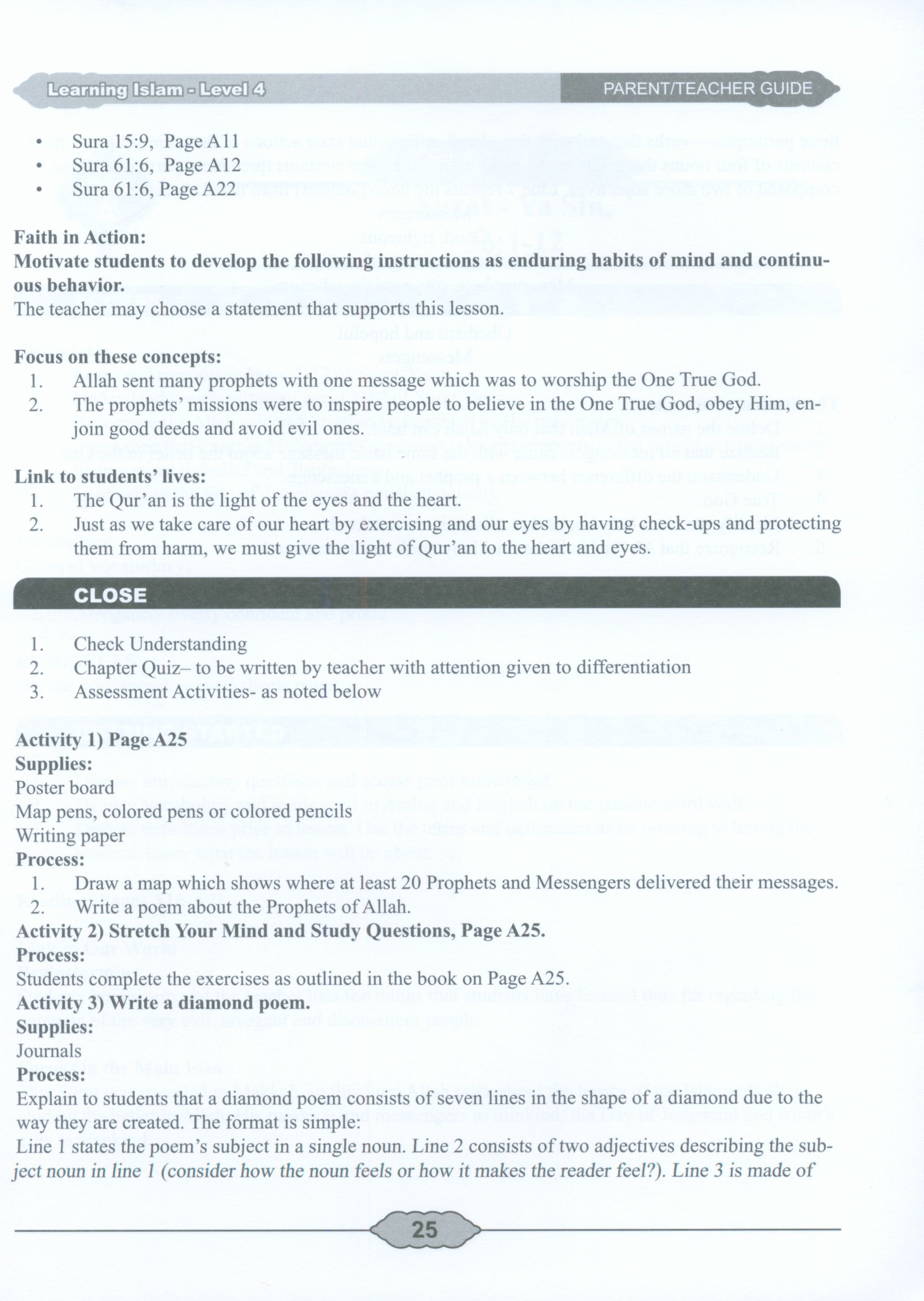 Learning Islam Weekend Edition Teacher / Parent Guide: Level 4