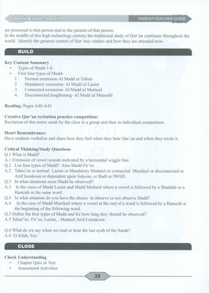 Learning Islam Weekend Edition Teacher / Parent Guide: Level 4