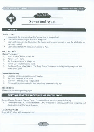 Learning Islam Weekend Edition Teacher / Parent Guide: Level 4