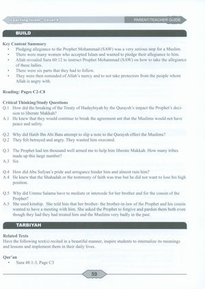 Learning Islam Weekend Edition Teacher / Parent Guide: Level 4