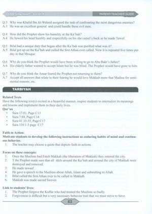 Learning Islam Weekend Edition Teacher / Parent Guide: Level 4