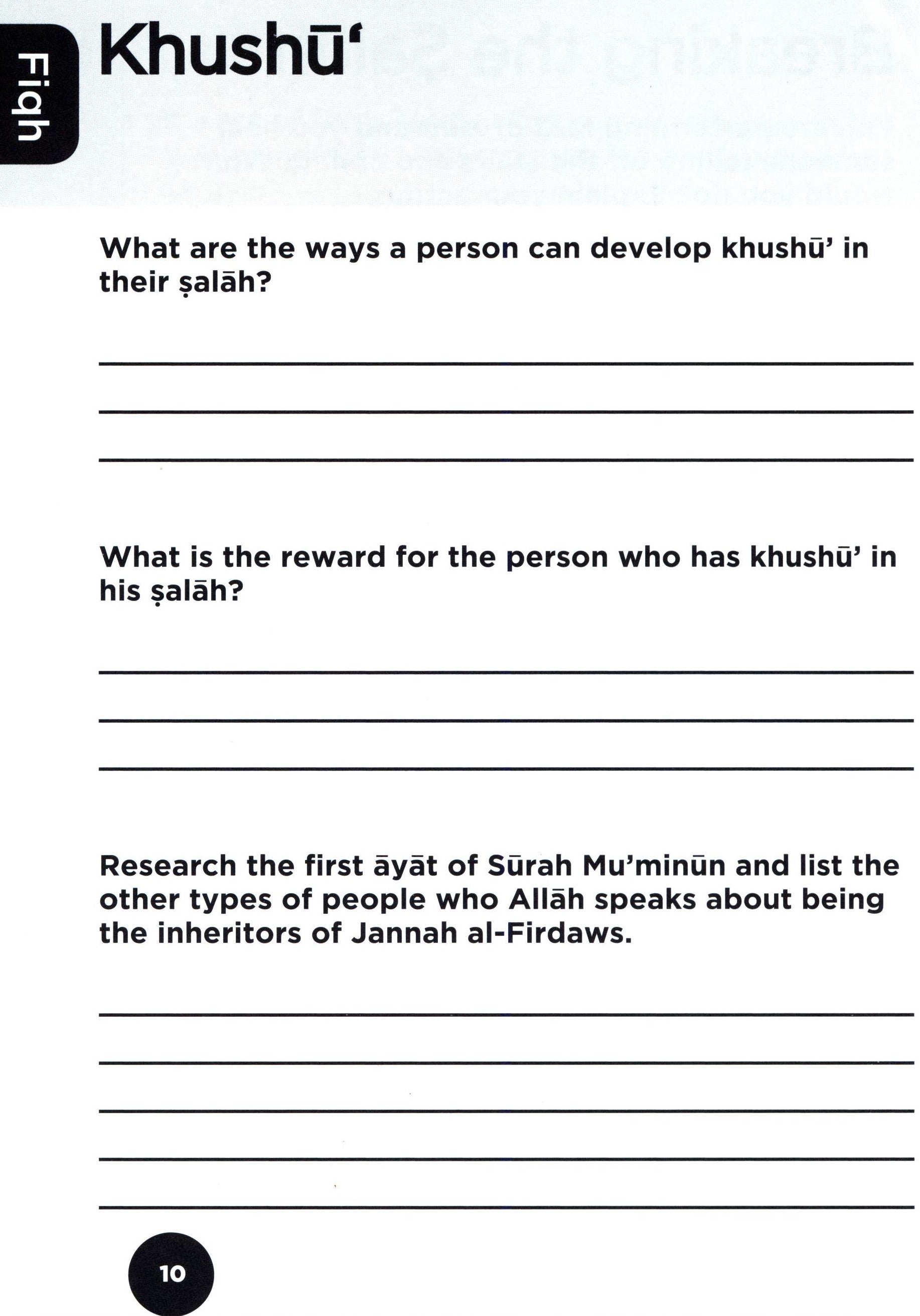 An Nasihah Islamic Curriculum Workbook 8
