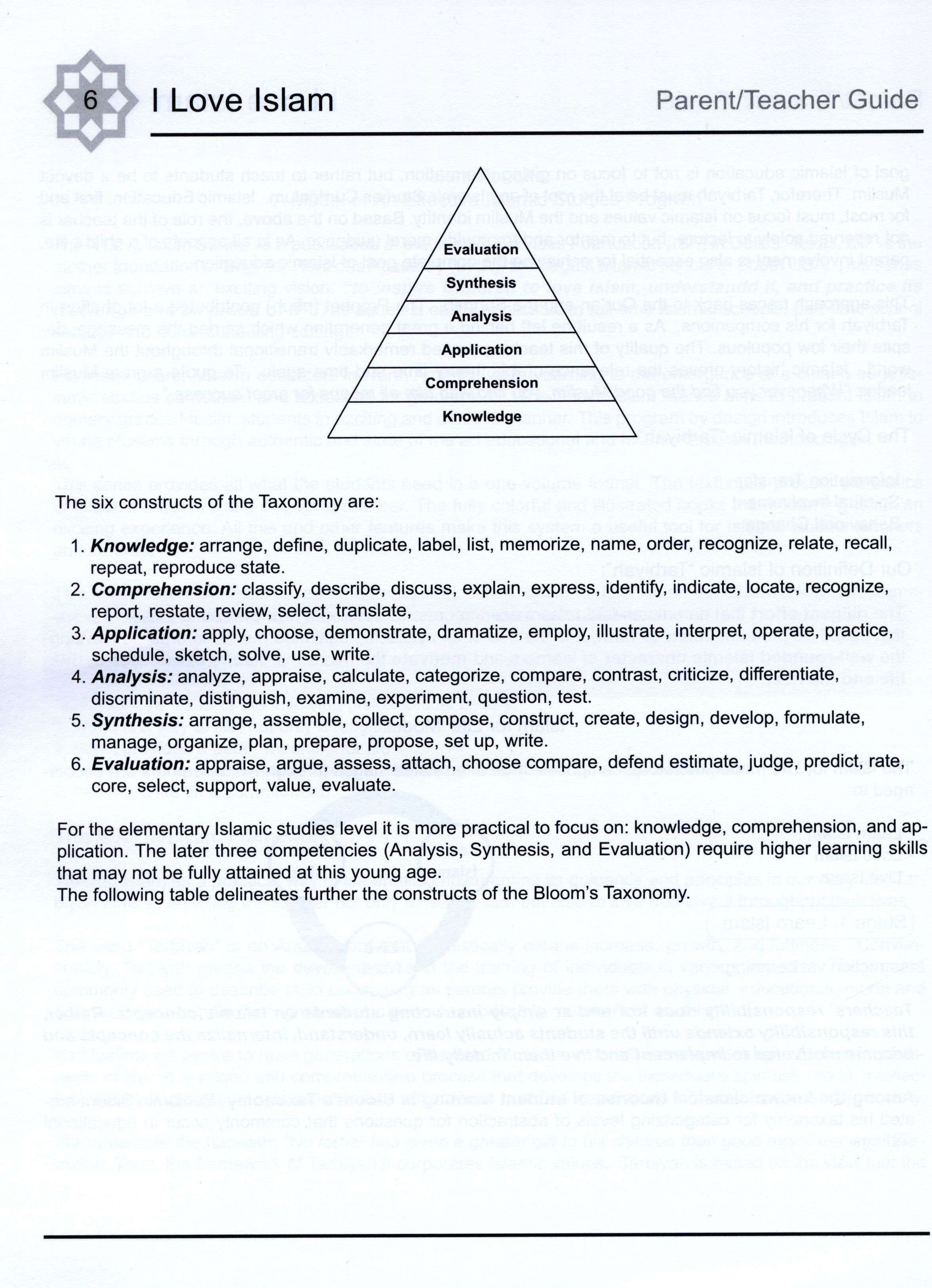 I Love Islam Teacher / Parent Guide Level 3 - First Edition