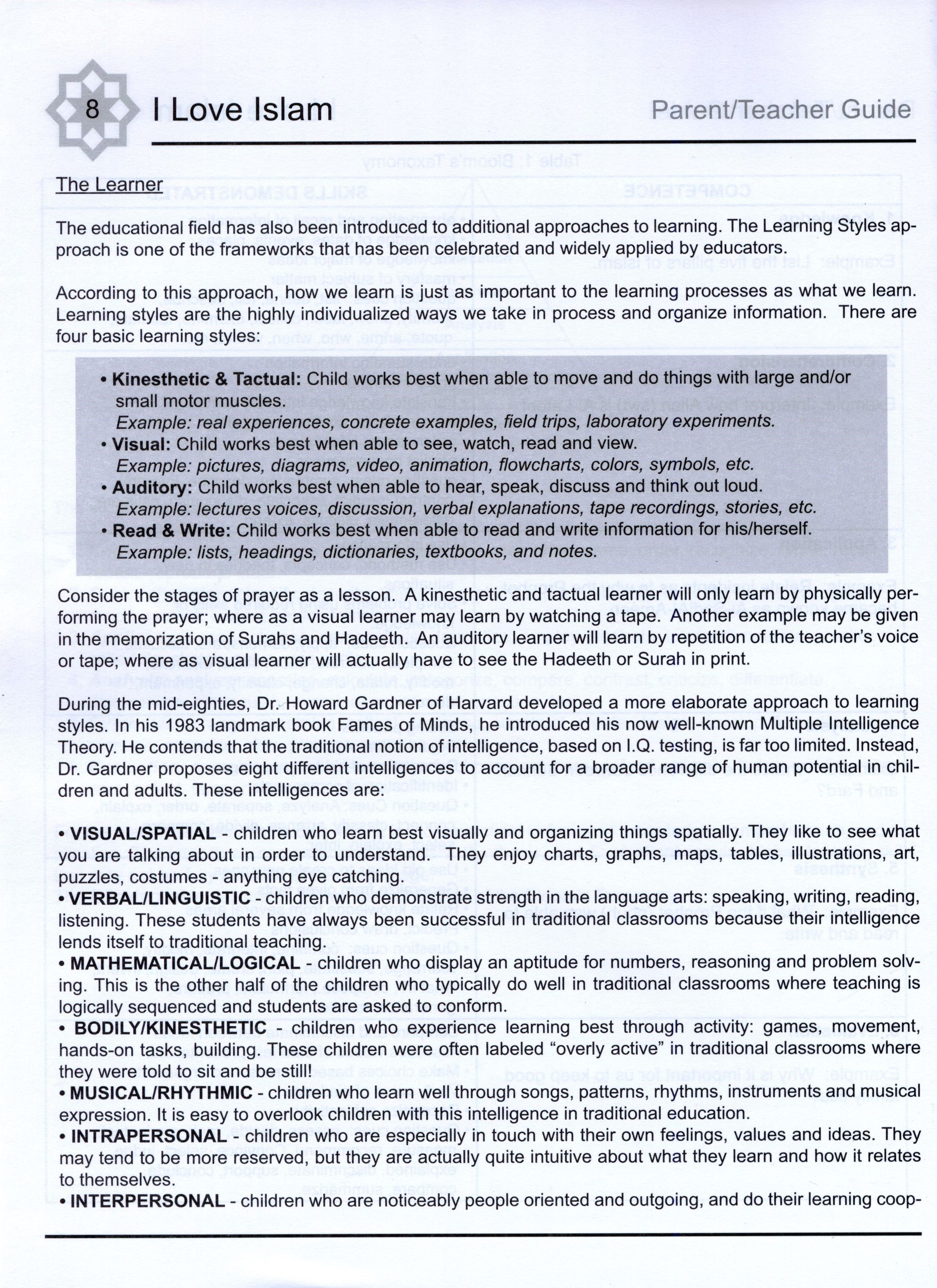 I Love Islam Teacher / Parent Guide Level 3 - First Edition