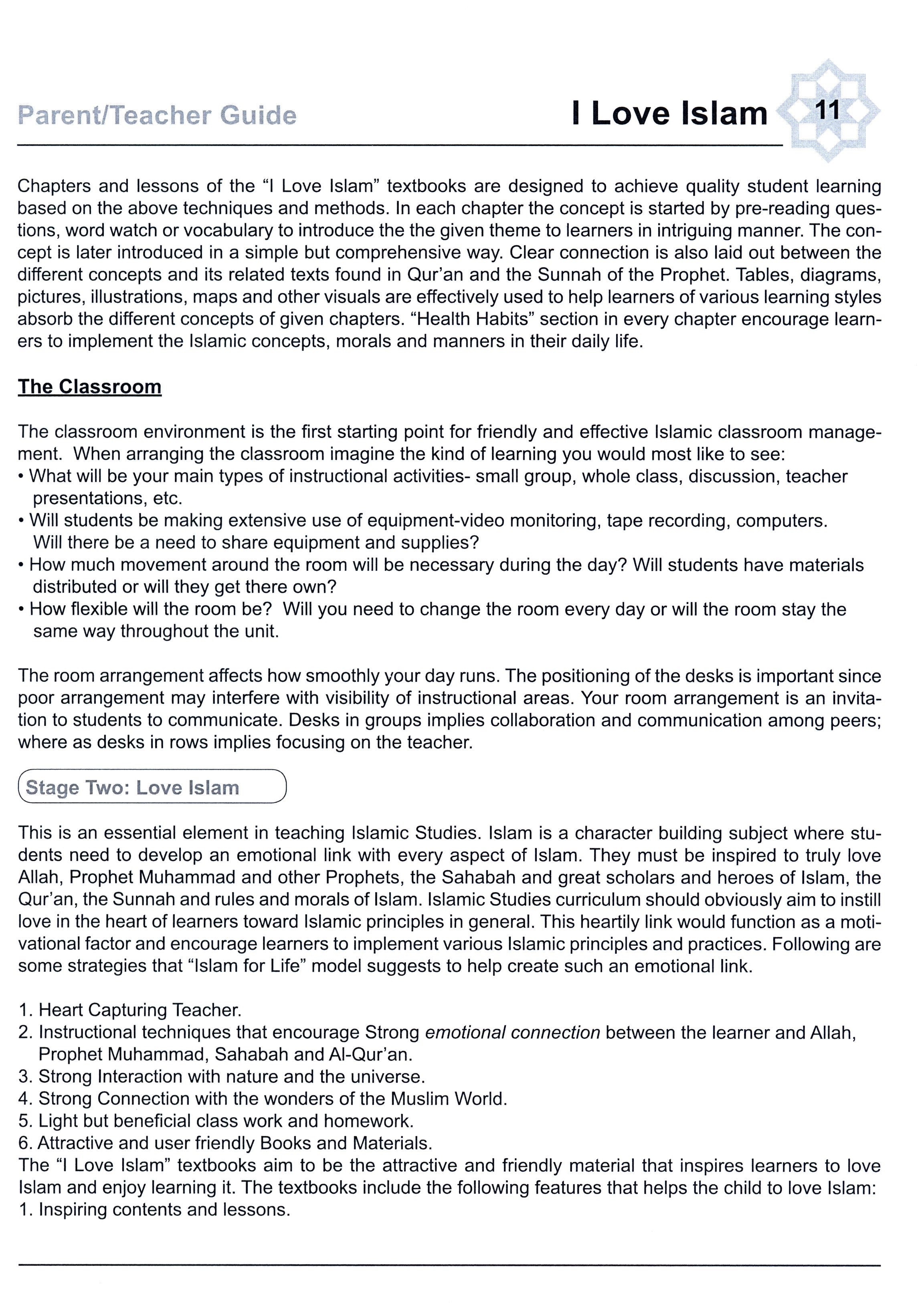 I Love Islam Teacher / Parent Guide Level 4 - First Edition