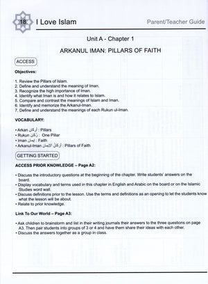 I Love Islam Teacher / Parent Guide Level 3 - First Edition