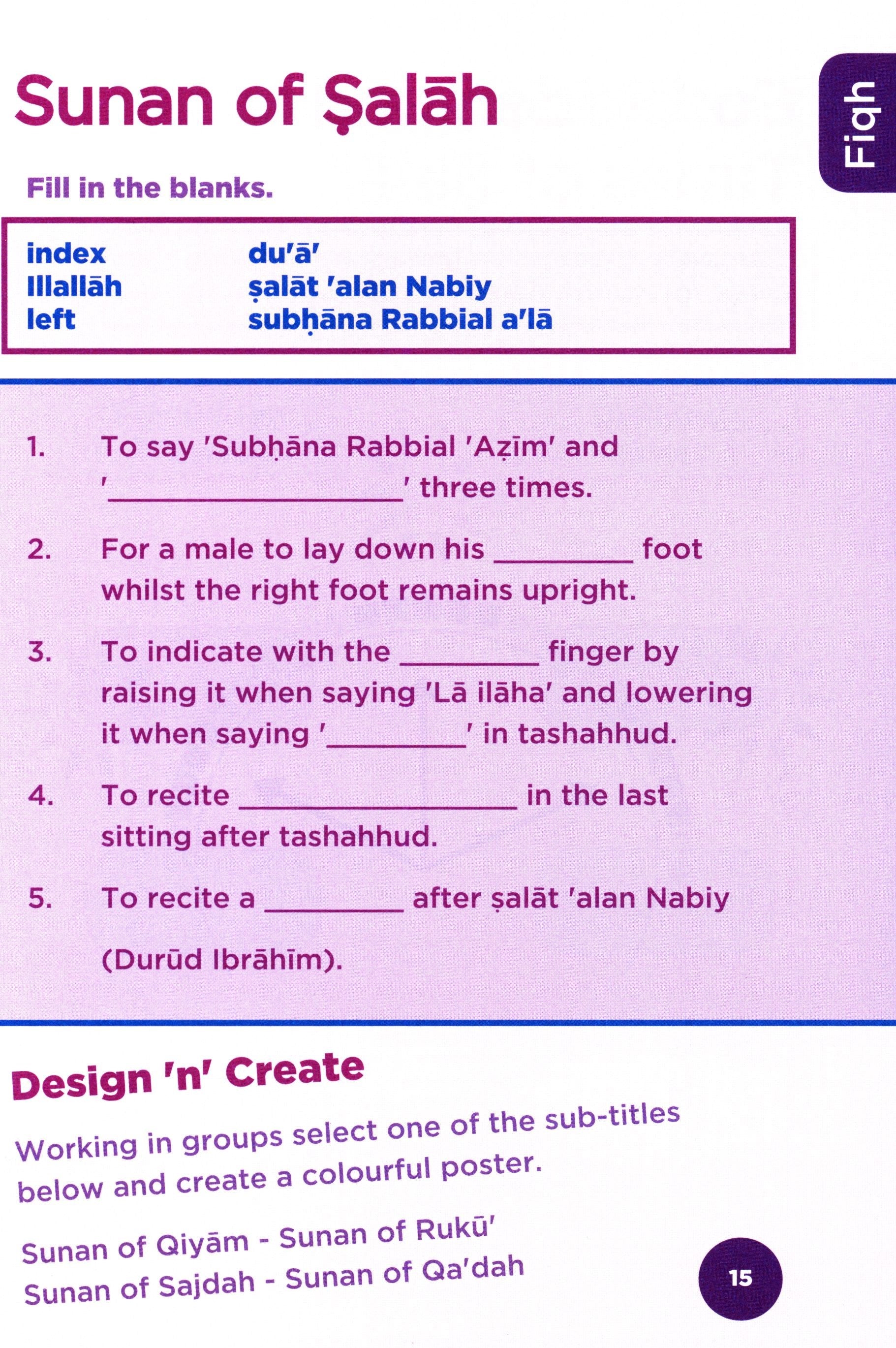 An Nasihah Islamic Curriculum Workbook 5
