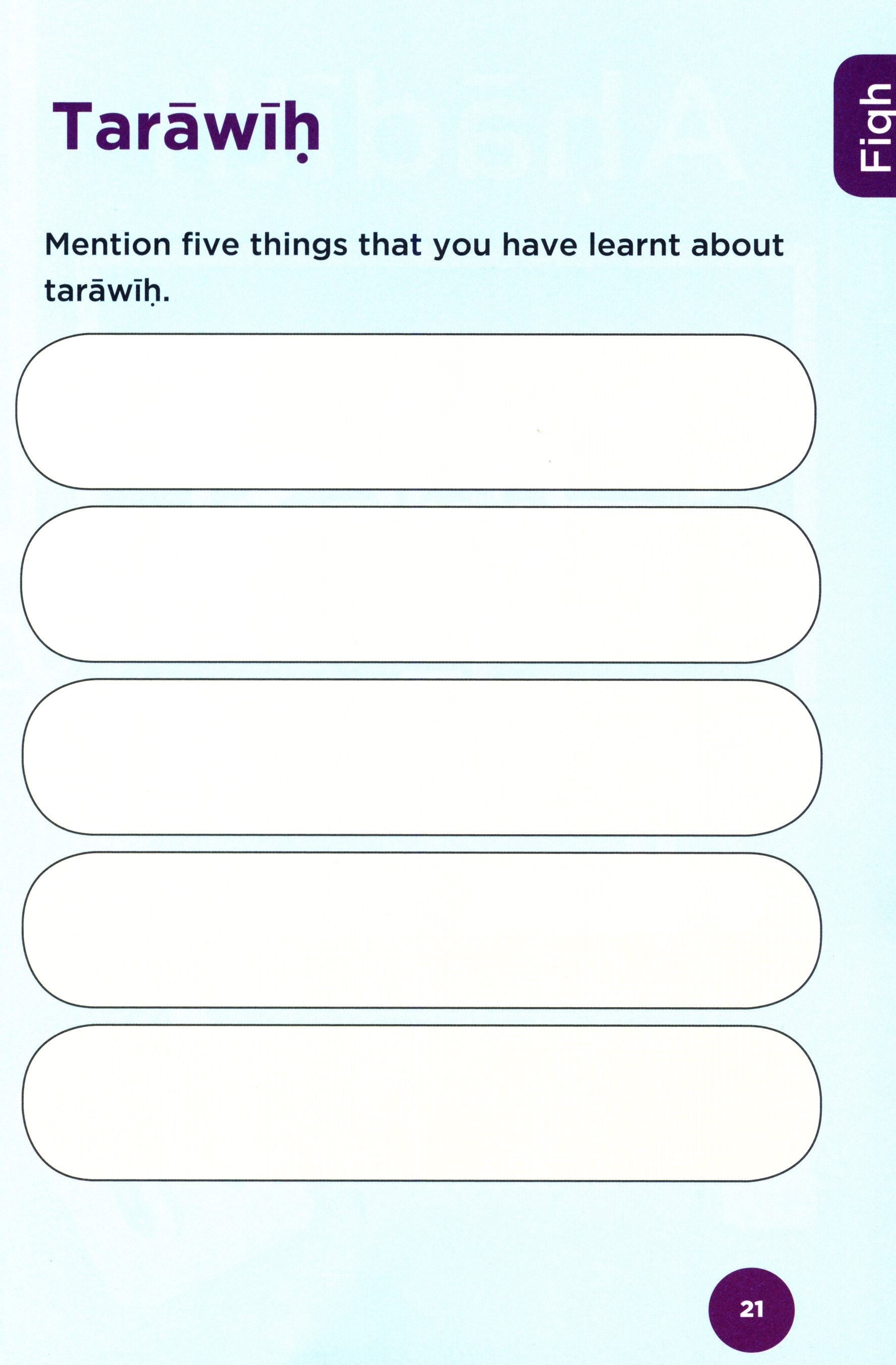 An Nasihah Islamic Curriculum Workbook 4