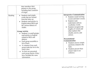 Arabic 1 & 2 Teachers' Guide كتاب العربي