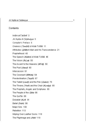 Al-Aqida al-Tahawiyya: Arabic Text with English Translation and Commentary