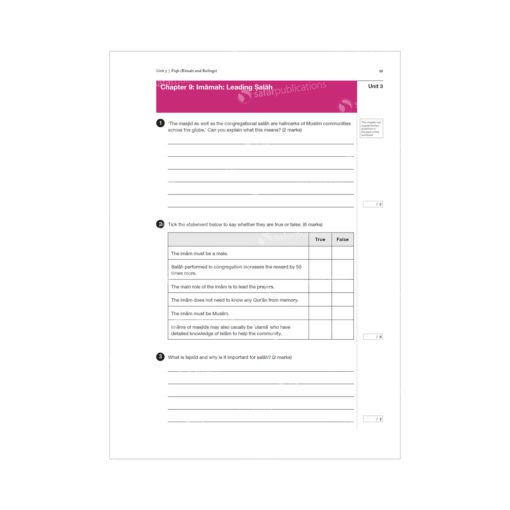 Safar Islamic Studies Workbook 8