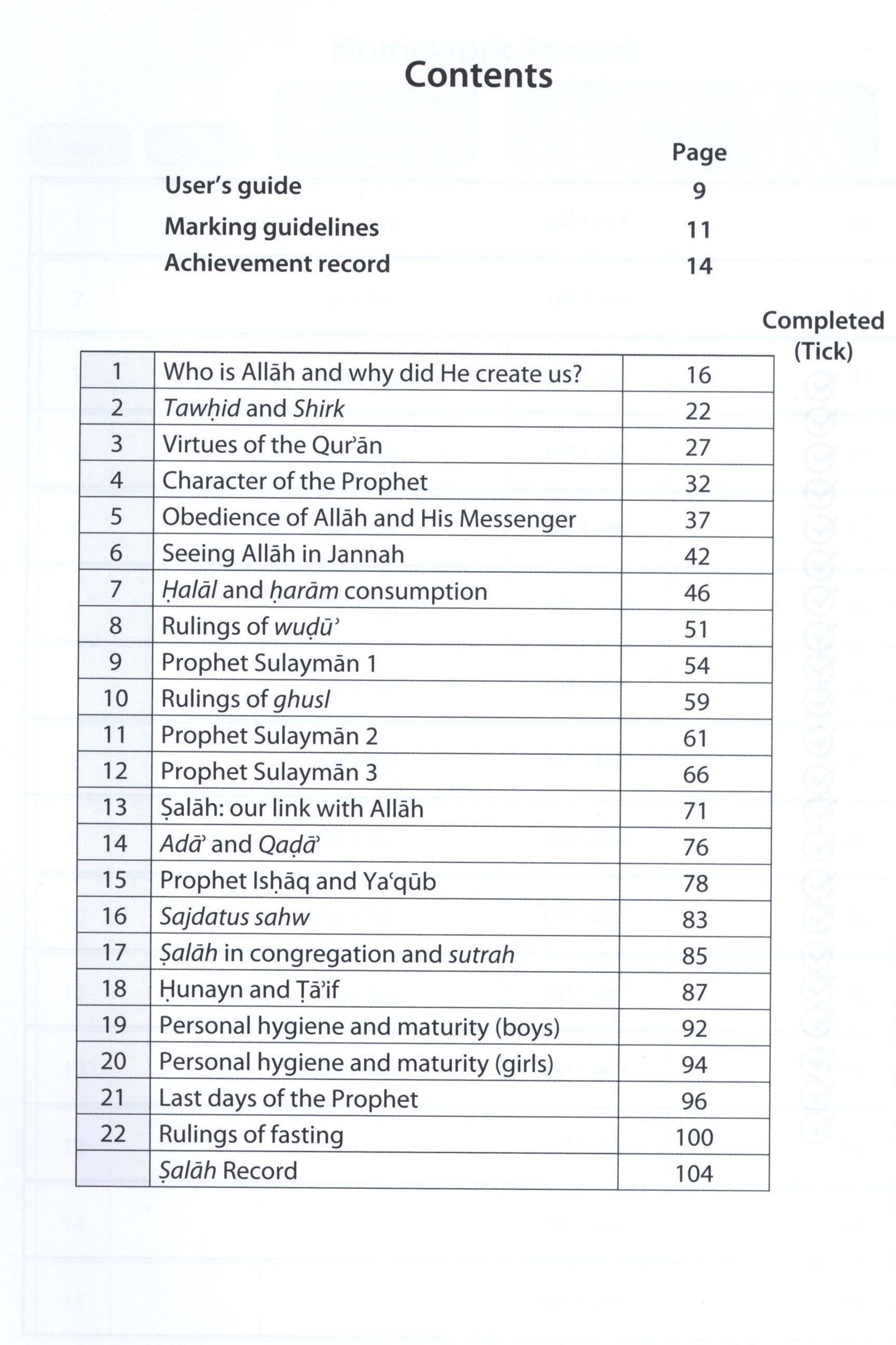 Safar Islamic Studies Workbook 6
