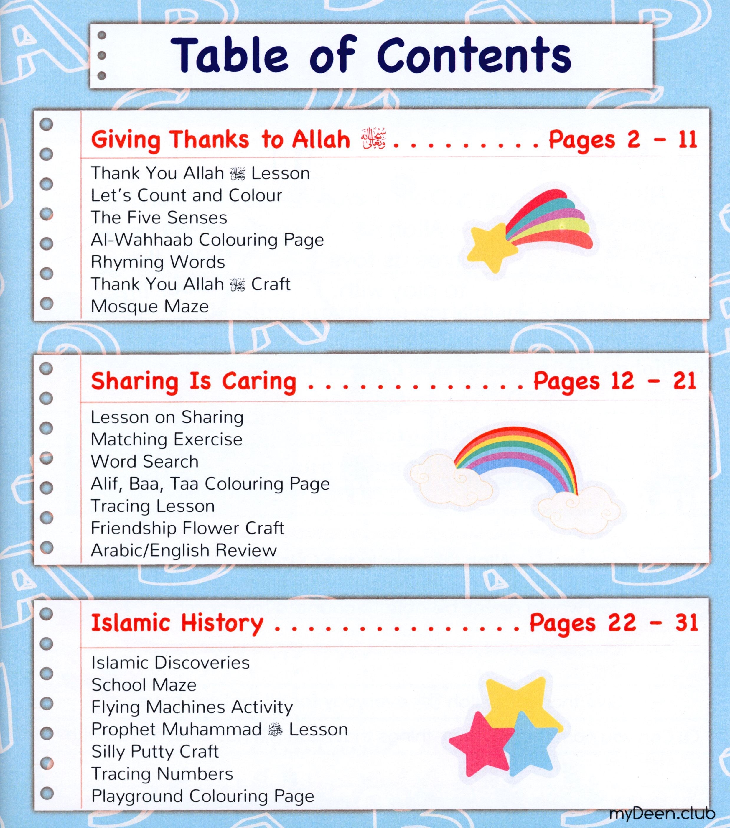 My Deen Islamic Activity Book 1 (2-4 Years)