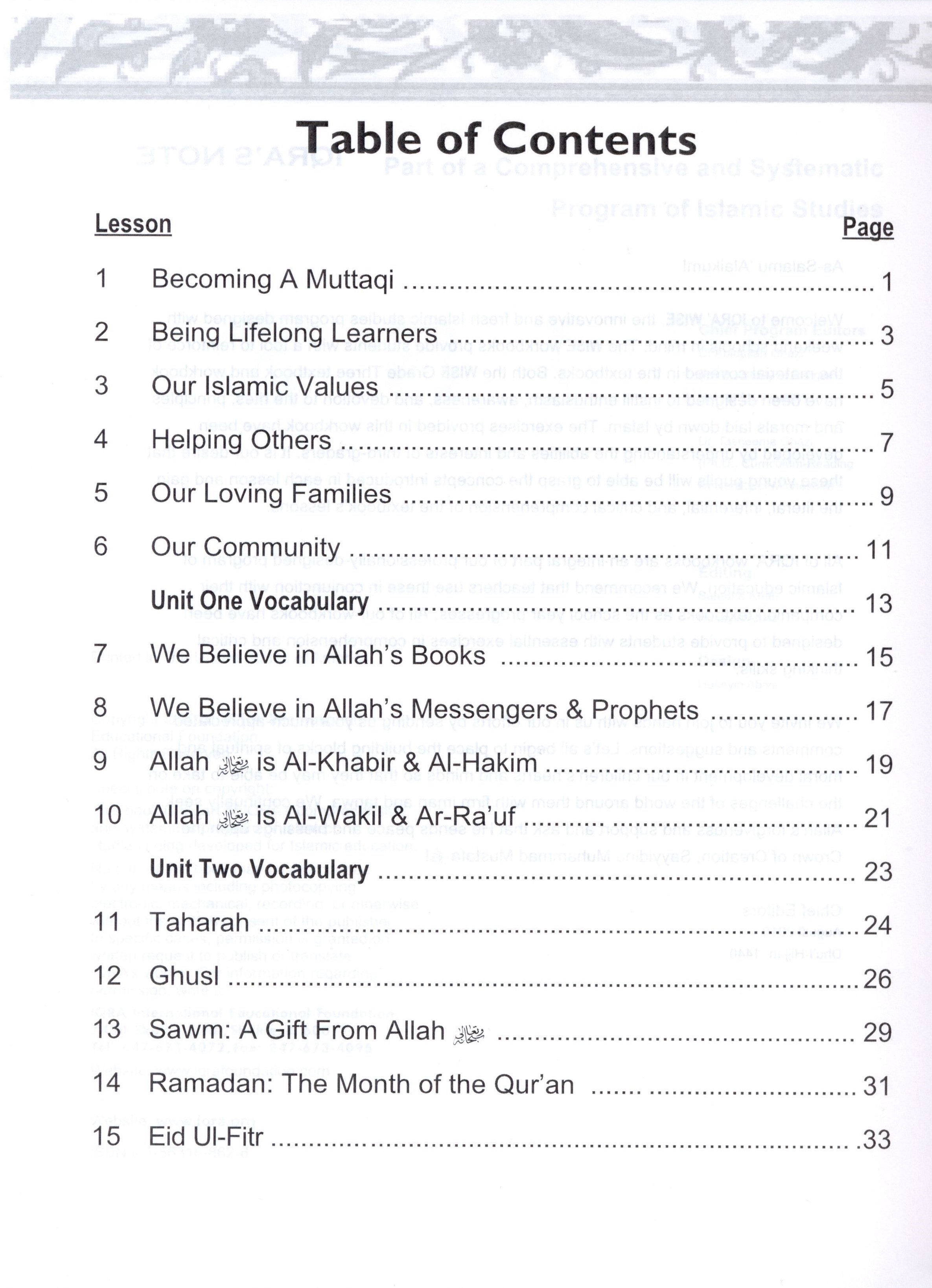 IQRA' WISE Workbook 4th Grade