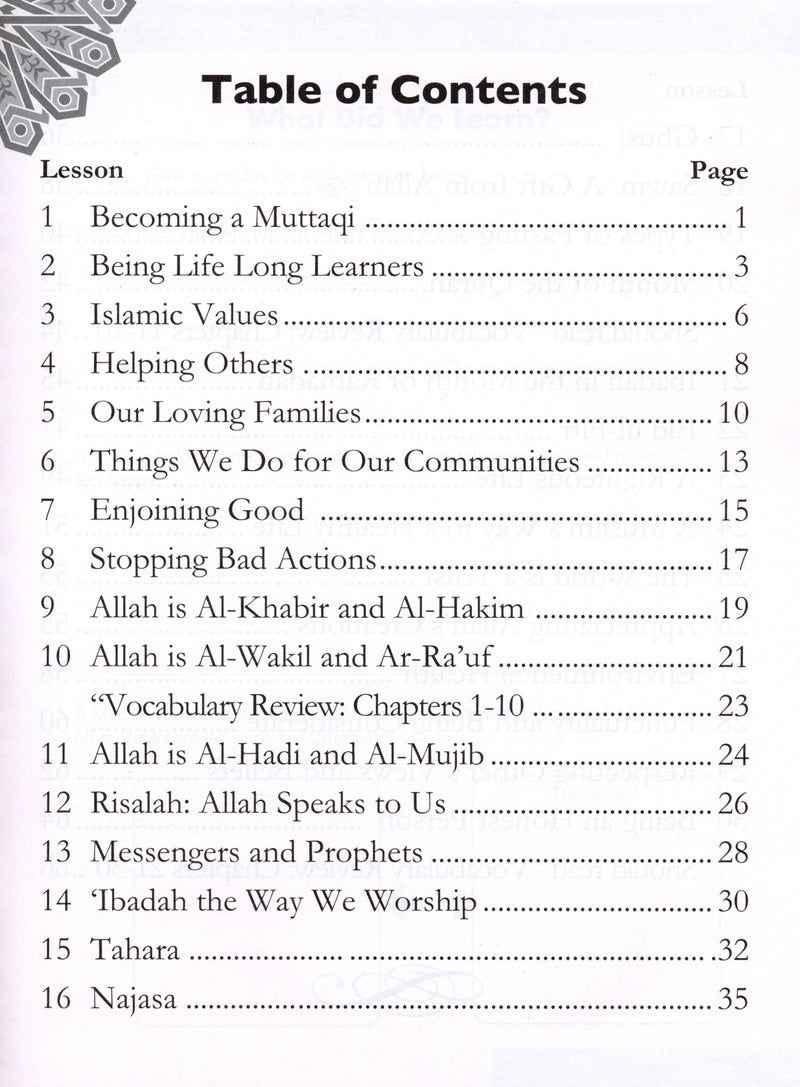 We Are Muslims Workbook Grade 4