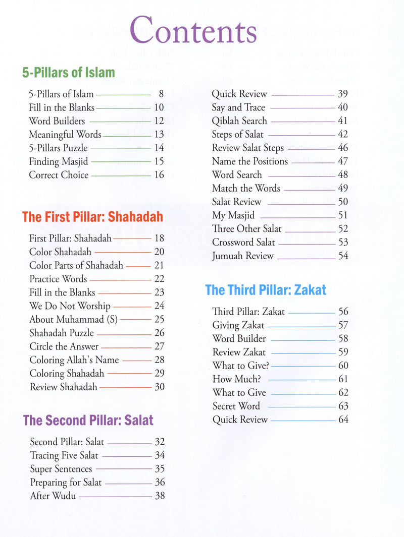5 Pillars of Islam Activity Book