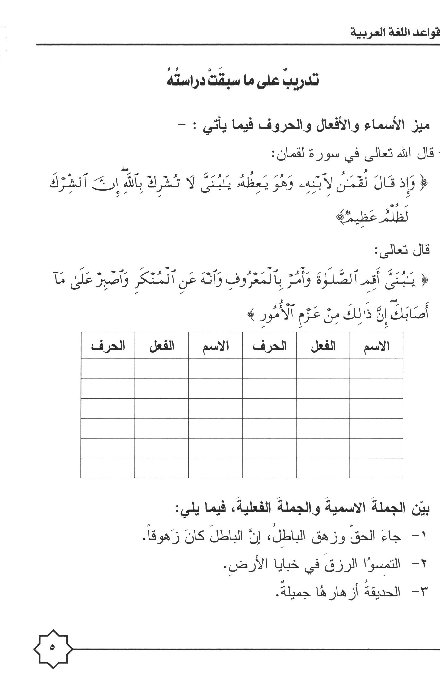 Al-Rowad Arabic Grammar Level 4 Part 1 تدريبات في قواعد اللّغة العربيّة