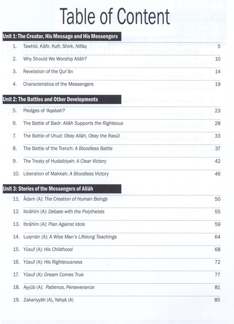 Weekend Learning Islamic Studies Workbook Level 5