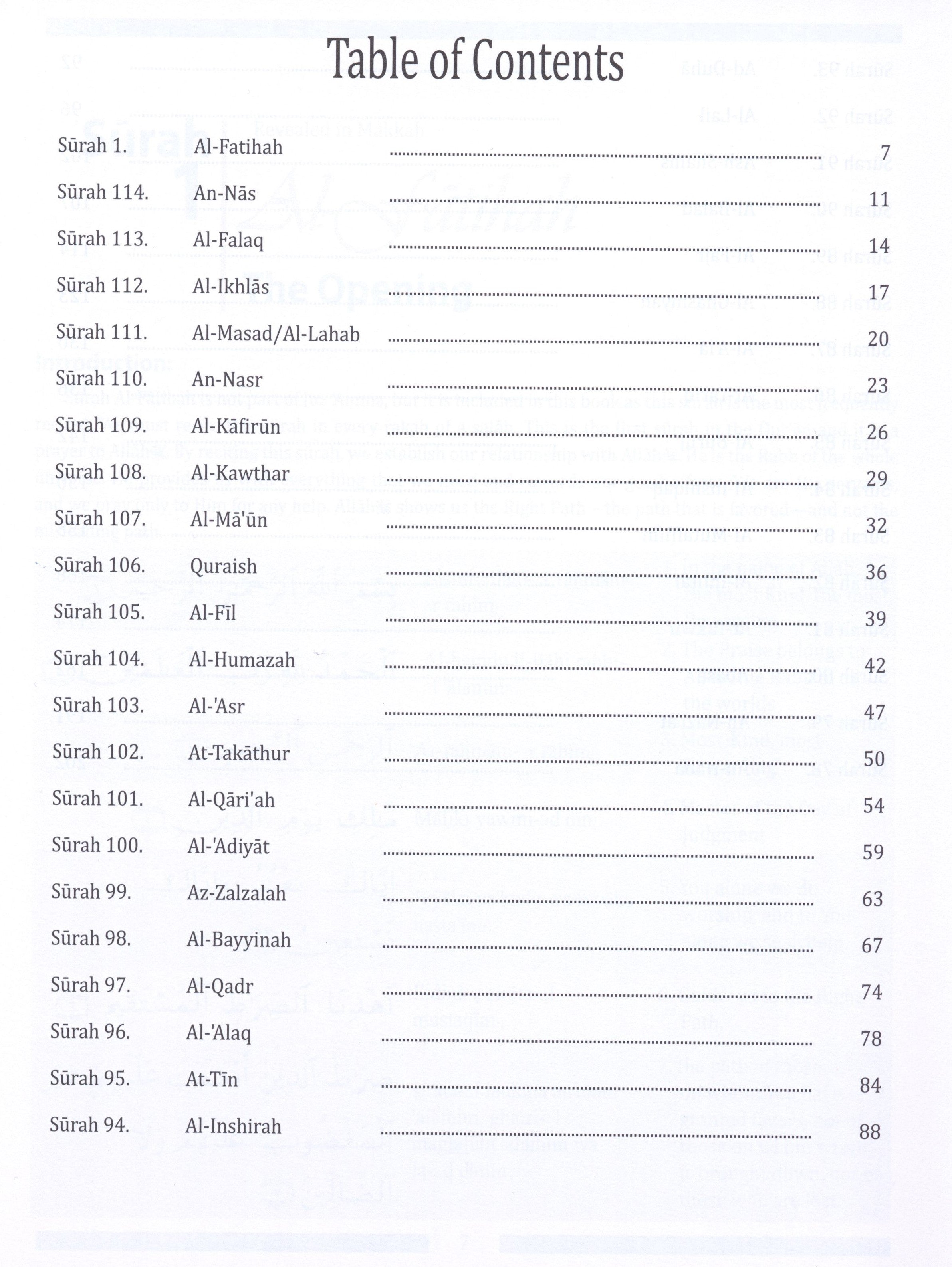 Weekend Learning Juz' Amma (Part 30) for School Students with Transliteration (Green)