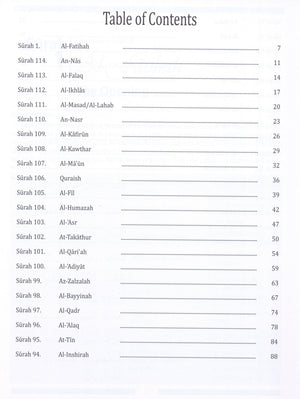 Weekend Learning Juz' Amma (Part 30) for School Students with Transliteration (Green)