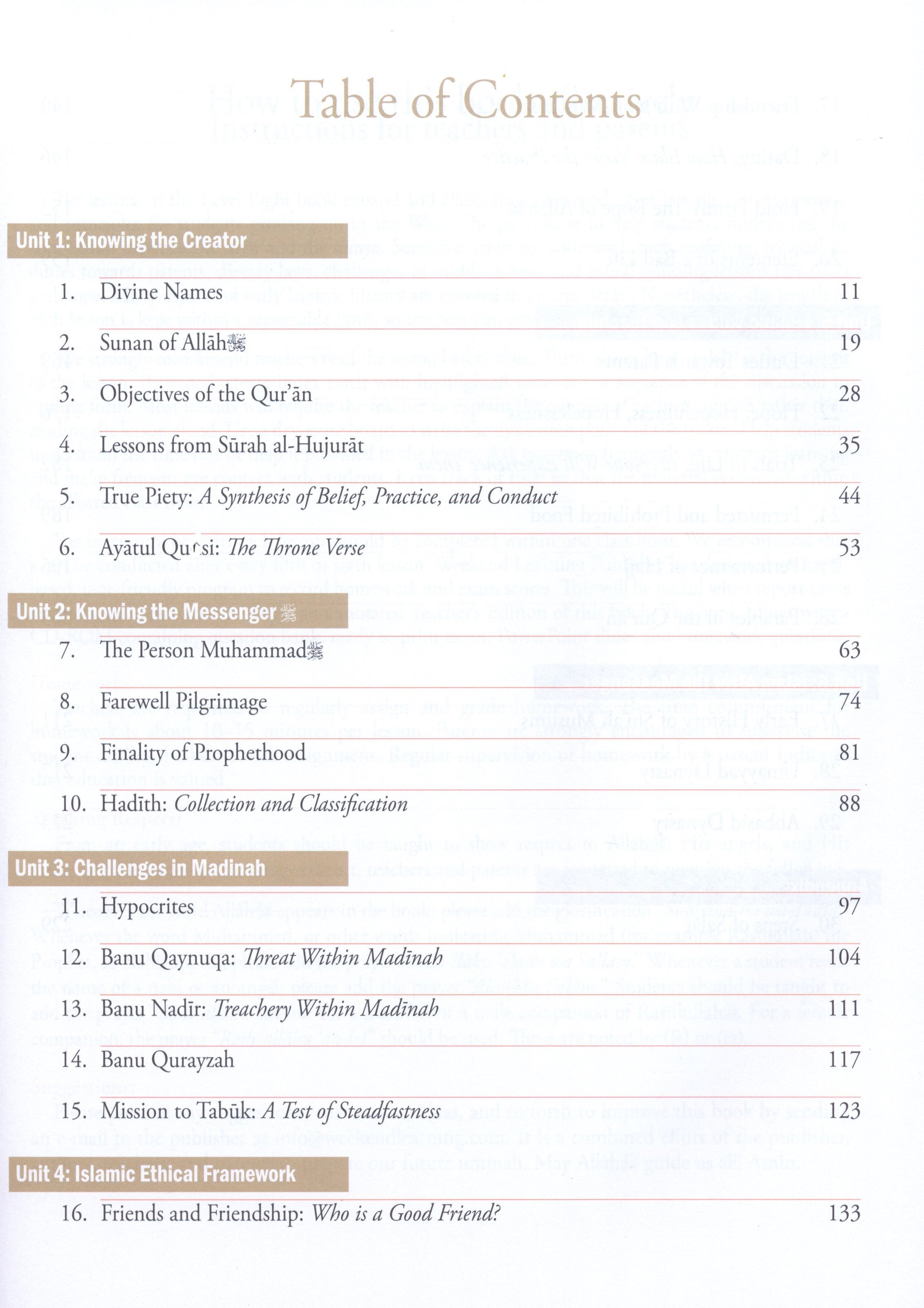 Weekend Learning Islamic Studies Level 8