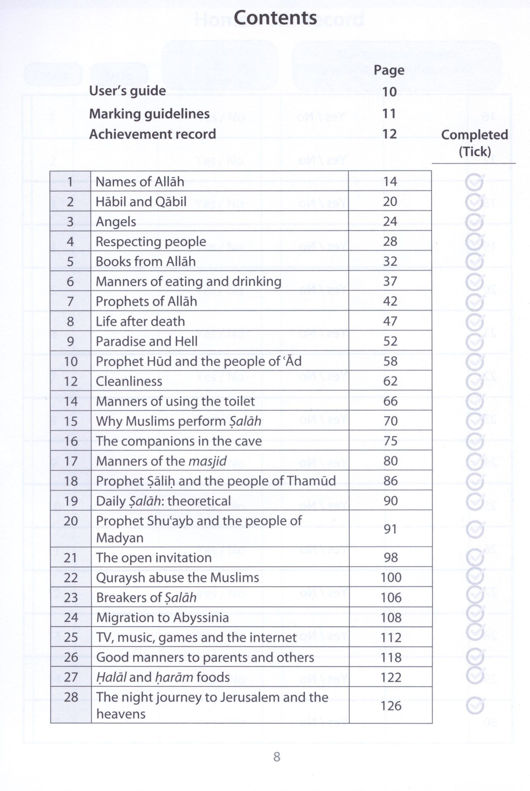 Safar Islamic Studies Workbook 2
