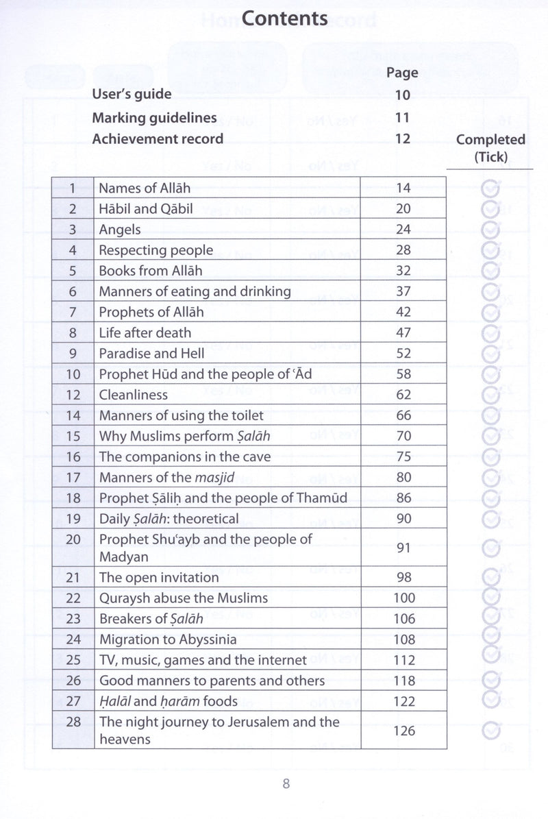 Safar Islamic Studies Workbook 2