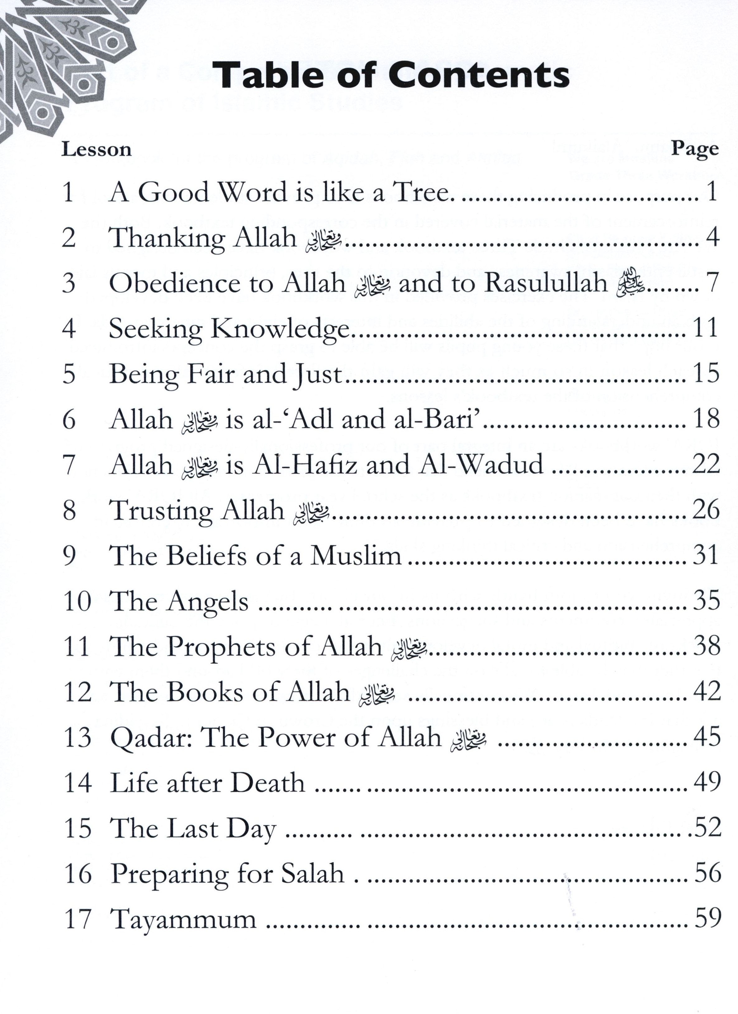 We Are Muslims Workbook Grade 3