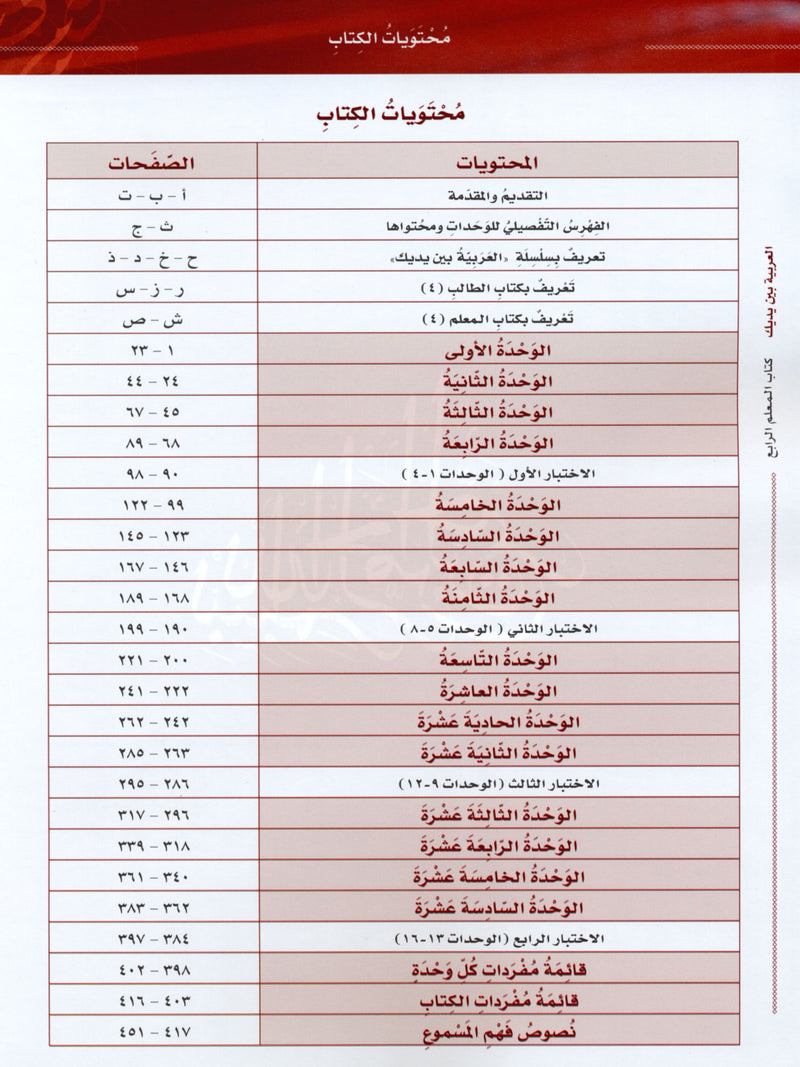 Arabic Between Your Hands Teacher Book Level 4 العربية بين يديك