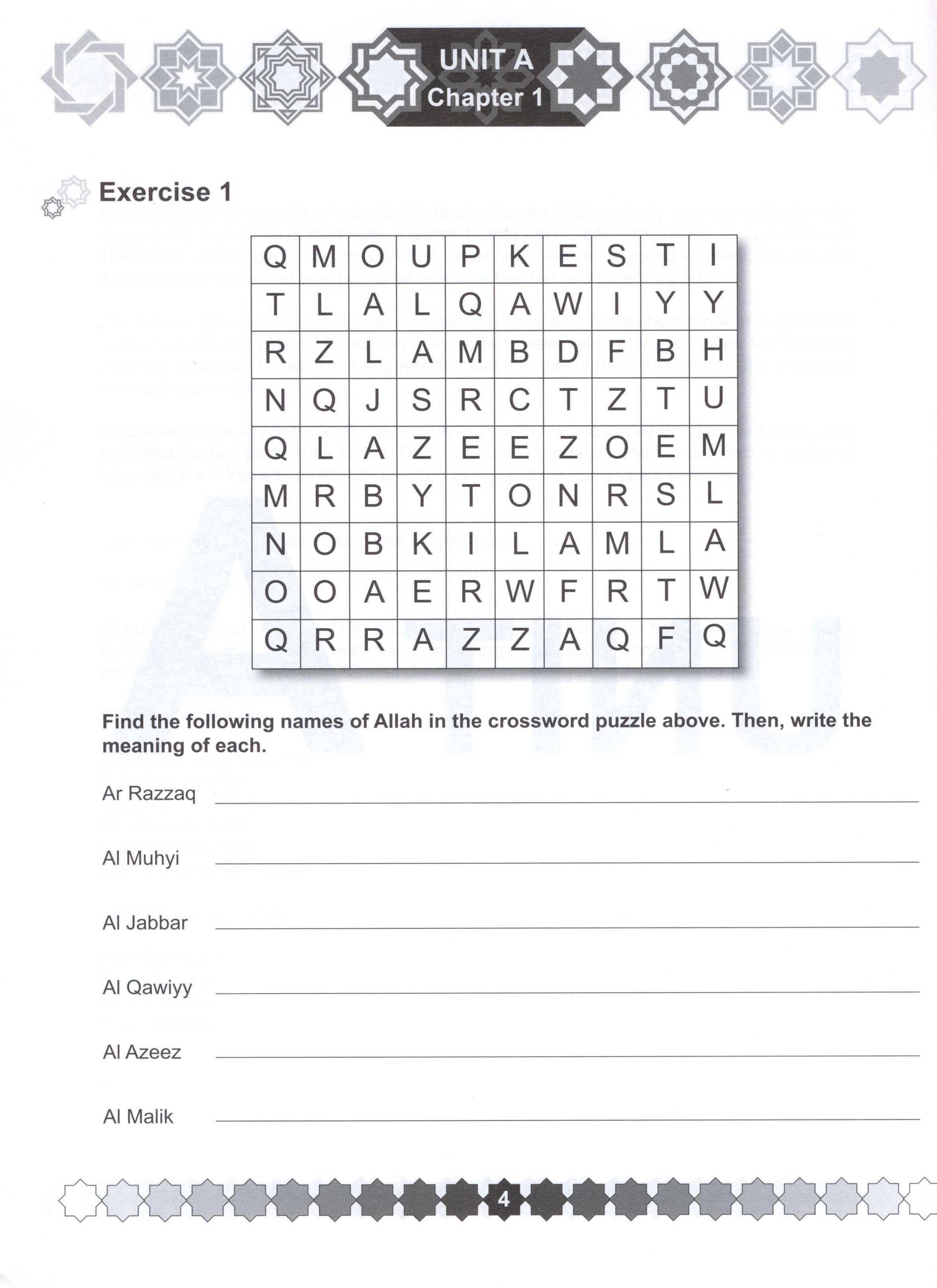 I Love Islam Weekend Edition Workbook Level 6