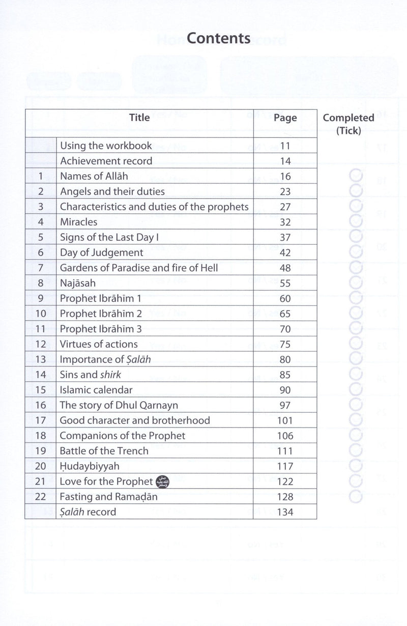 Safar Islamic Studies Workbook 4
