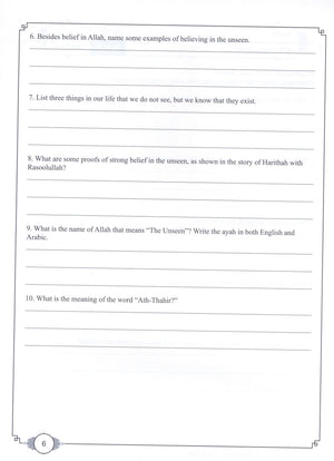 Learning Islam Workbook Level 1 (6th Grade)