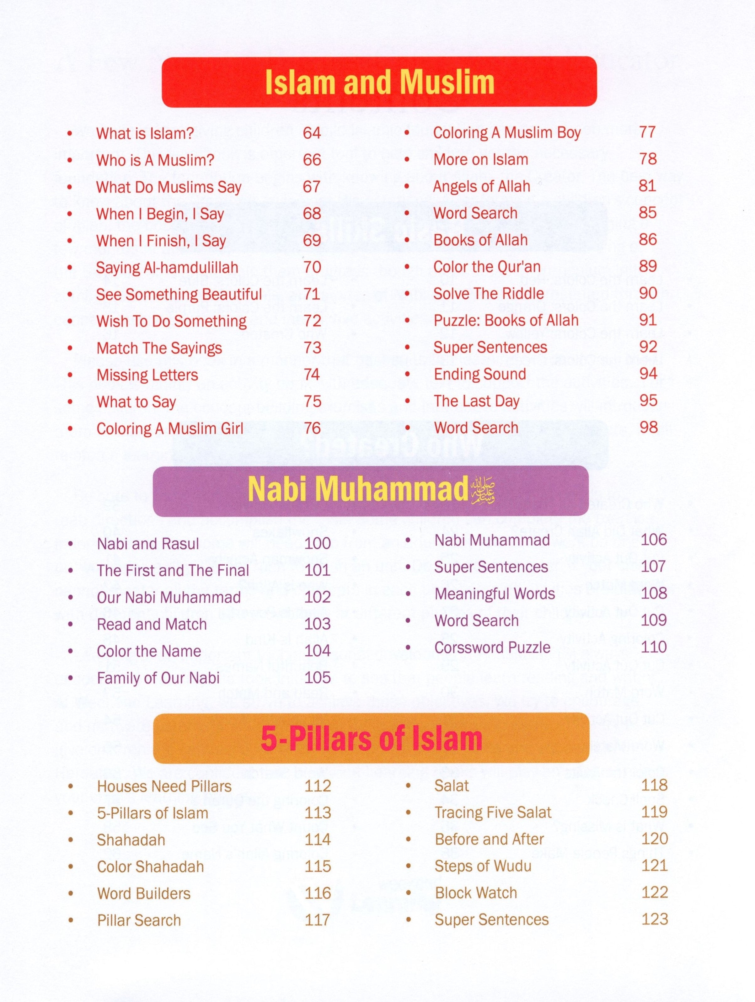 Weekend Learning Islamic Studies Level K