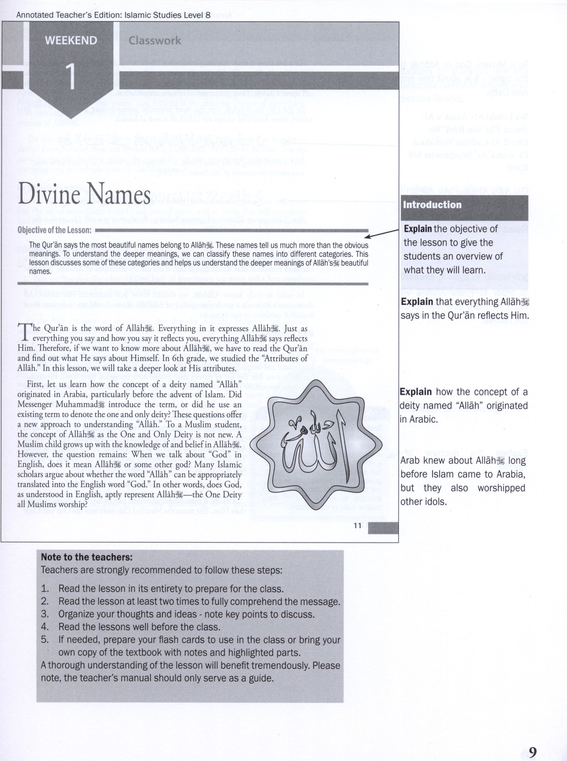 Weekend Learning Islamic Studies Teacher Manual Level 8