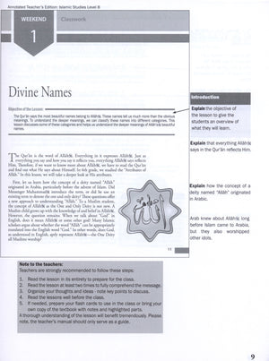Weekend Learning Islamic Studies Teacher Manual Level 8