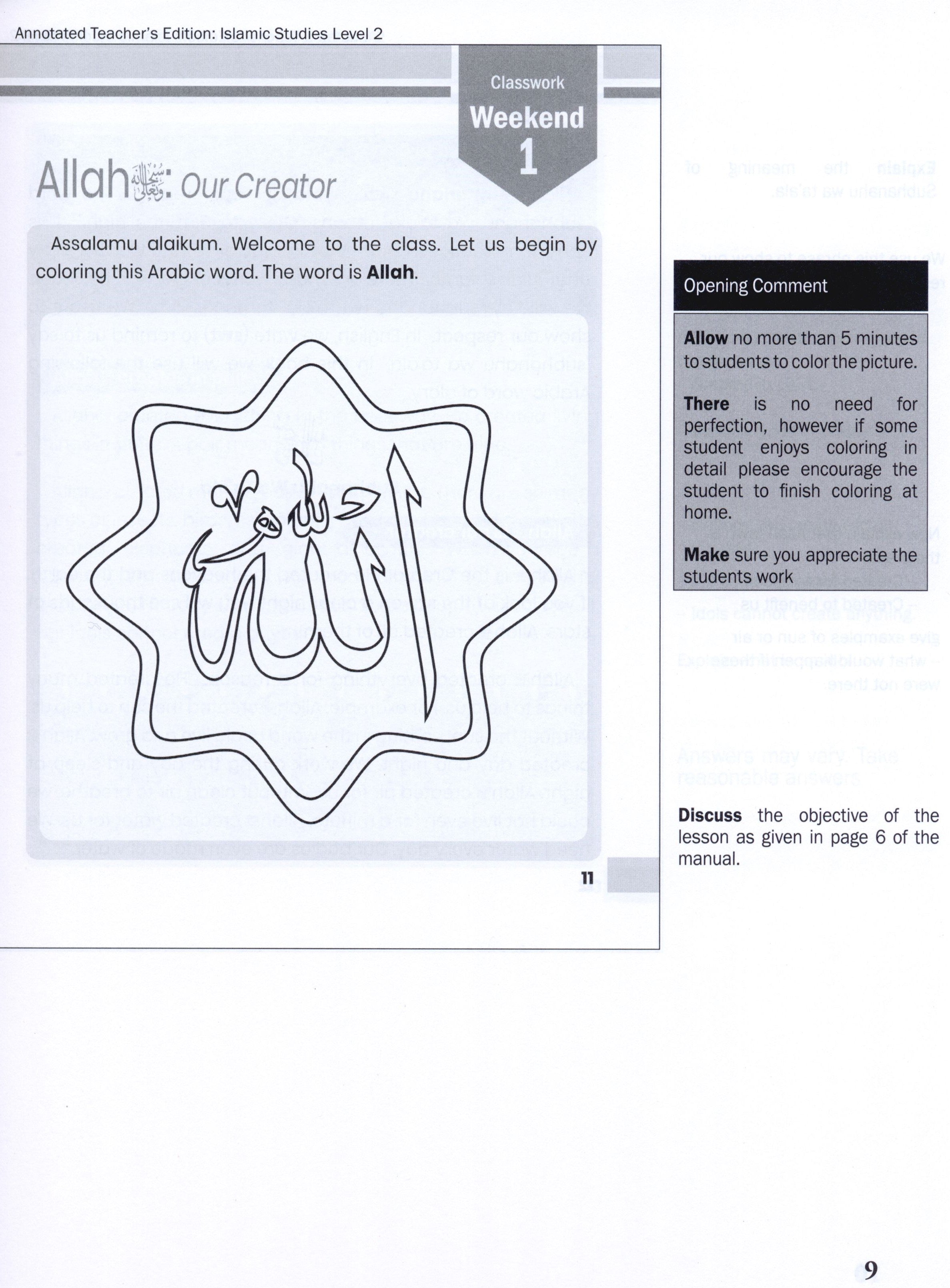 Weekend Learning Islamic Studies Teacher Manual Level 2