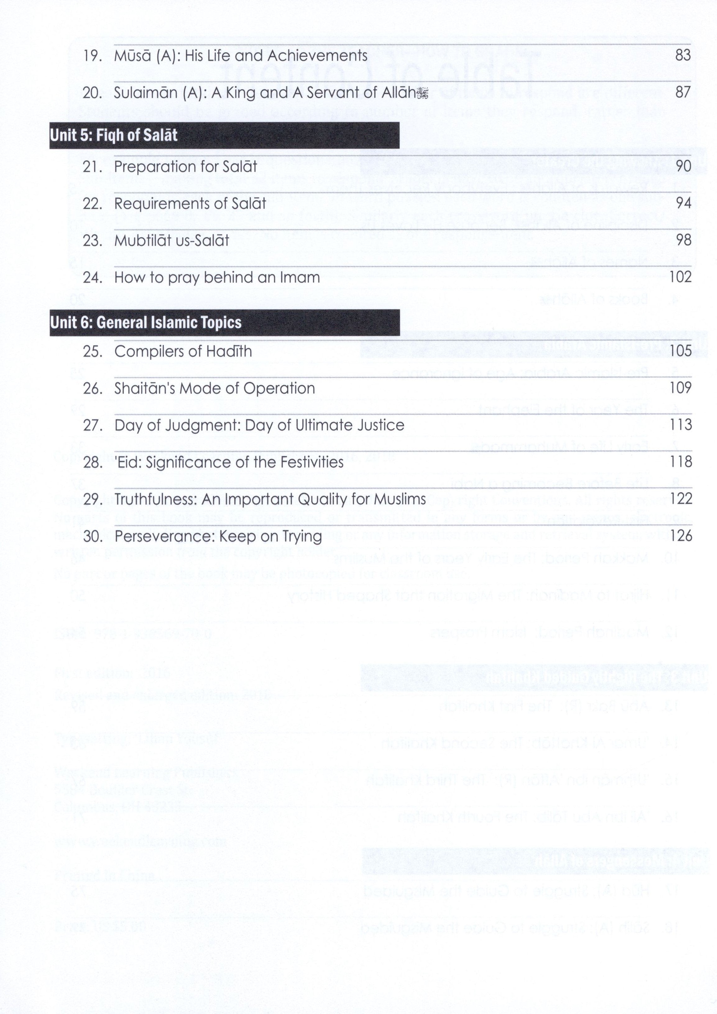 Weekend Learning Islamic Studies Workbook Level 4