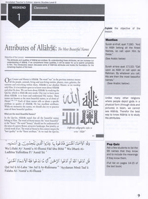 Weekend Learning Islamic Studies Teacher Manual Level 6