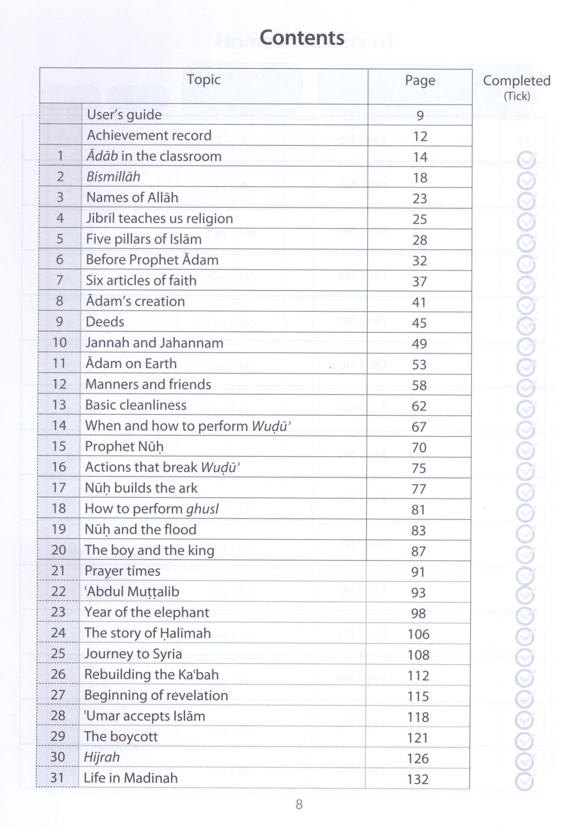 Safar Islamic Studies Workbook 2