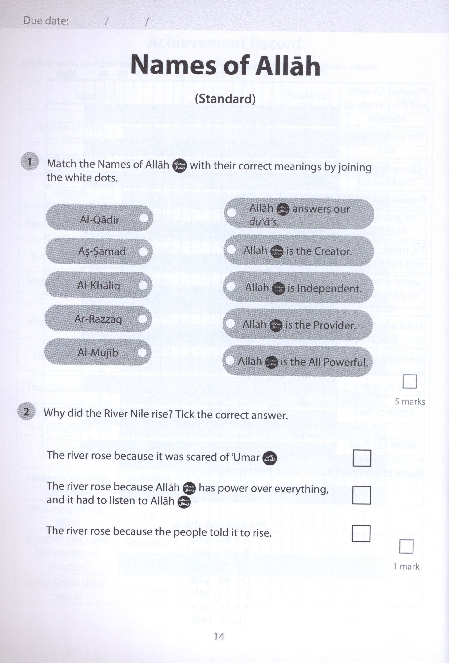 Safar Islamic Studies Workbook 3