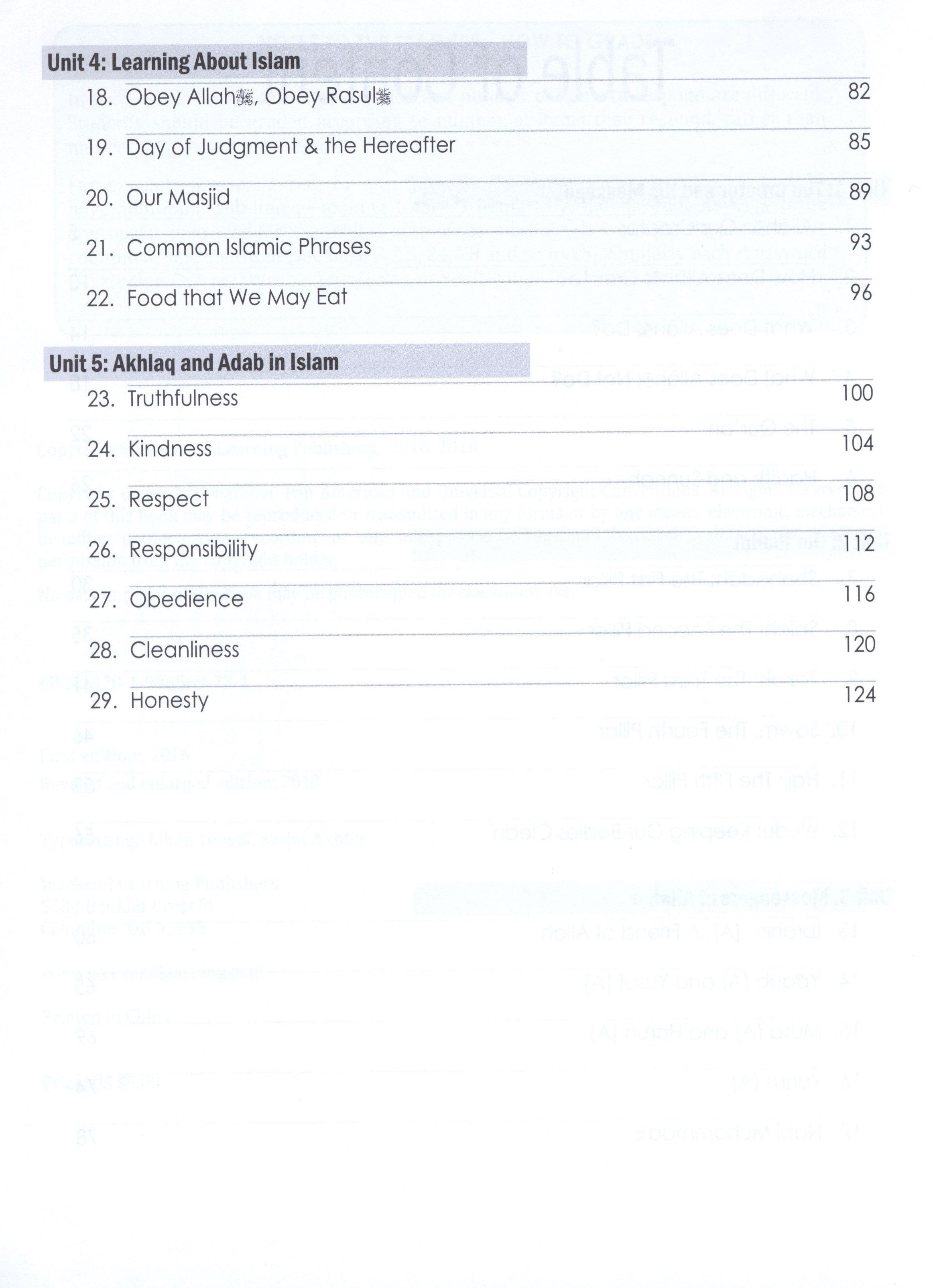 Weekend Learning Islamic Studies Workbook Level 2